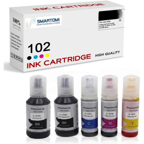 SMARTOMI Epson 102 Compatible 102 Ink Cartridges 5PK (2K C M Y)