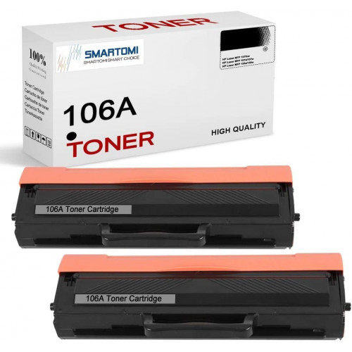 (With Chip) SMARTOMI HP 106A W1106A Compatible Toner Cartridge 2PK