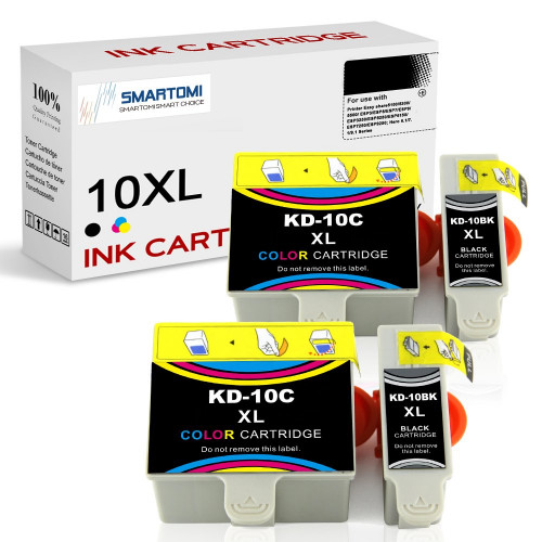 SMARTOMI Remanufactured Kodak 10XL 10B 10C Compatible 10 XL Ink Cartridges 4PK