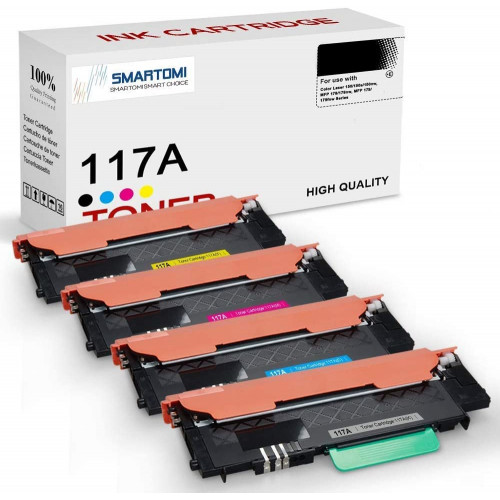 SMARTOMI HP 4PK KCMY Compatible 117A W2070A W2071A W2072A W2073A Toner Cartridge (with chip)