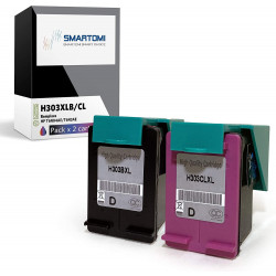 SMARTOMI Remanufactured HP 303XL 303 Ink Cartridges 2PK (1 Black 1 Tricolor)