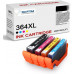 SMARTOMI 4PK HP 364XL High Yield Compatible KCMY Ink Cartridges