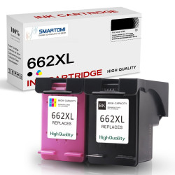 SMARTOMI Remanufactured HP 662 662XL Ink Cartridges 2PK