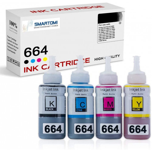 SMARTOMI Epson 664 Compatible Ink Cartridges 4PK (KCMY)