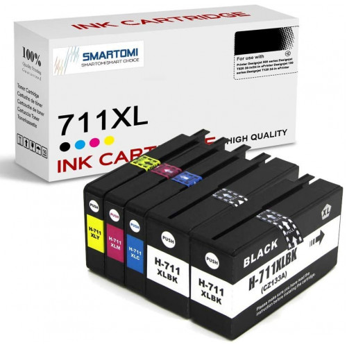 SMARTOMI HP 711XL 711 Compatible Ink Cartridges 5PK (2K C M Y)