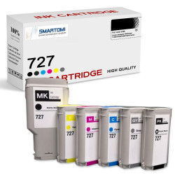 SMARTOMI Remanufactured HP 727 Ink Cartridges 6PK (MB PB C M Y Gray)