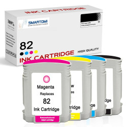 SMARTOMI Remanufactured HP 82 Ink Cartridges 4PK (KCMY)