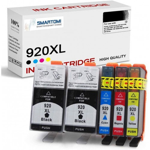 SMARTOMI HP 920XL 920 Compatible Ink Cartridges 5PK (2K C M Y)