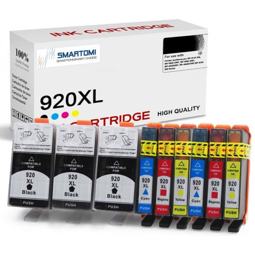 SMARTOMI HP 920XL 920 Compatible Ink Cartridges 9PK (3K 2C 2M 2Y)