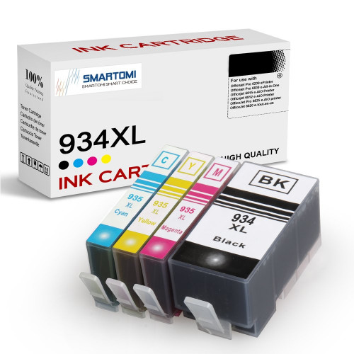 SMARTOMI HP 934XL 935XL Compatible Ink Cartridges4 Pack (1BK 1C 1M 1Y)