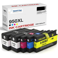 SMARTOMI HP 950XL 950 Compatible For HP 950 XL Ink Cartridges 5PK (2K1C1M1Y)