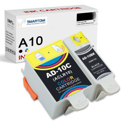 SMARTOMI Remanufactured Kodak A10 ABK10 ACLR10 Ink Cartridges 2PK (1 Black 1 Tricolor)