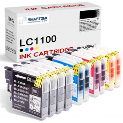 SMARTOMI Brother LC1100 LC980 Compatible Ink Cartridges 10PK (4K 2C 2M 2Y)