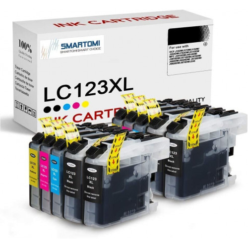 SMARTOMI Brother LC123XL Compatible Ink Cartridges 10 Pack