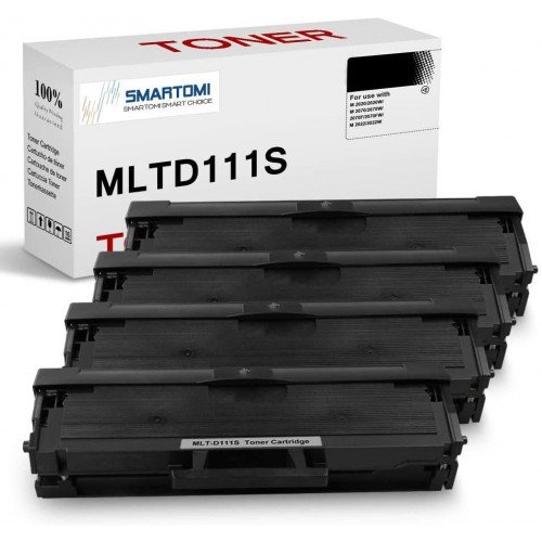 SMARTOMI 4PK Samsung MLT-D111S Compatible Black Toner Cartridges