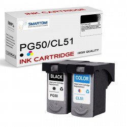 SMARTOMI Canon PG50 CL51 Remanufactured Ink Cartridge 2pk