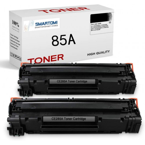 SMARTOMI HP CE285A 85A Compatible Toner Cartridges (Black, 2-Pack)