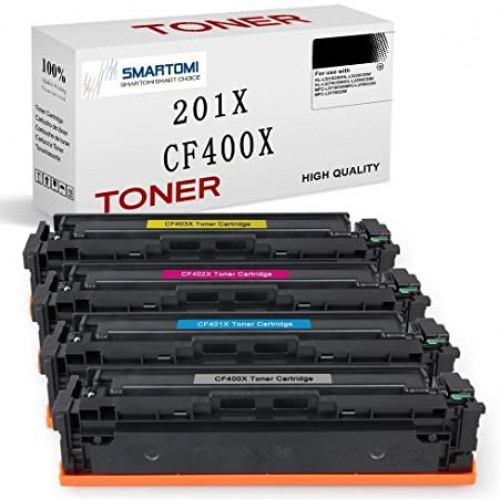 SMARTOMI HP 201X 201A KCMY Compatible Toner Cartridges 4 Pack