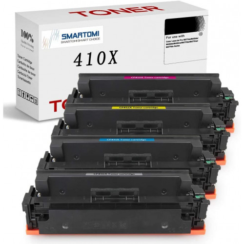SMARTOMI HP 410 410X Compatible KCMY Toner Cartridges 4PK