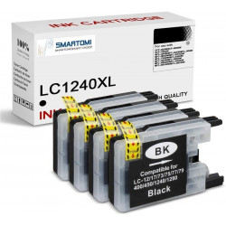 SMARTOMI Brother LC1240 LC1240XL Compatible Ink Cartridges 4 Pack(4BK)