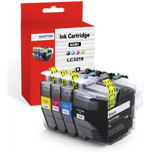 SMARTOMI 4PK Brother LC3219XL LC3217 High Yield Compatible Ink Cartridges