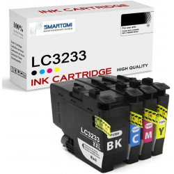 SMARTOMI Brother LC3233 LC3233BK Compatible Ink Cartridges 4PK (KCMY)