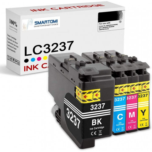 SMARTOMI Brother LC3237 LC 3237 Compatible Ink Cartridges 4PK (KCMY)