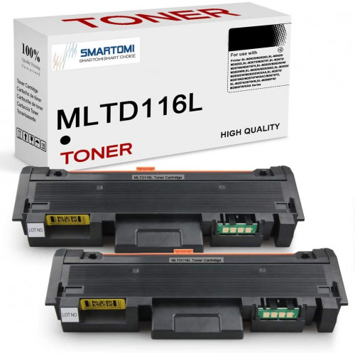 SMARTOMI 2-Pack Samsung MLT-D116L Black Toner Cartridges