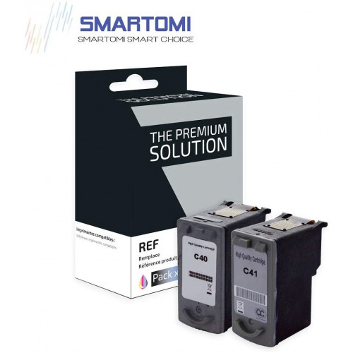 SMARTOMI Remanufactured Canon PG40 CL41 Ink Cartridges 2PK
