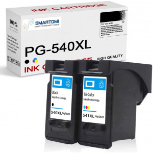 SMARTOMI Remanufactured Canon PG540XL CL541XL Ink Cartridges 2PK