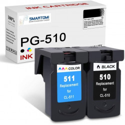 SMARTOMI Remanufactured Canon PG510 CL511 Ink Cartridges 2PK