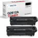 SMARTOMI HP 12A Q2612A Compatible Black Toner Cartridges 2PK
