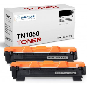 SMARTOMI 2PK Brother TN1050 Compatible Black Toner Cartridges