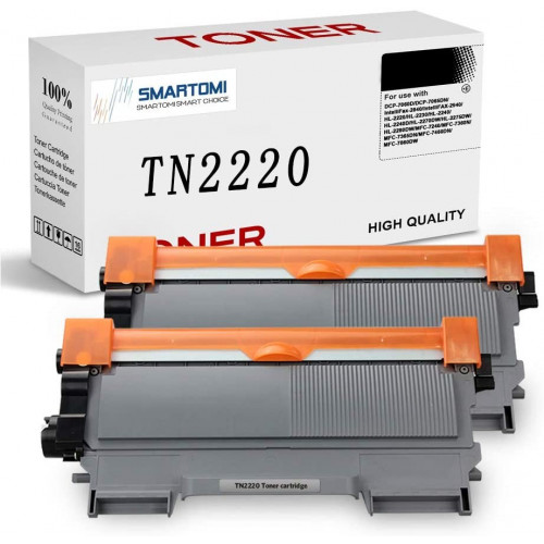 SMARTOMI Brother TN2220 TN2010 Compatible Toner Cartridges 2PK