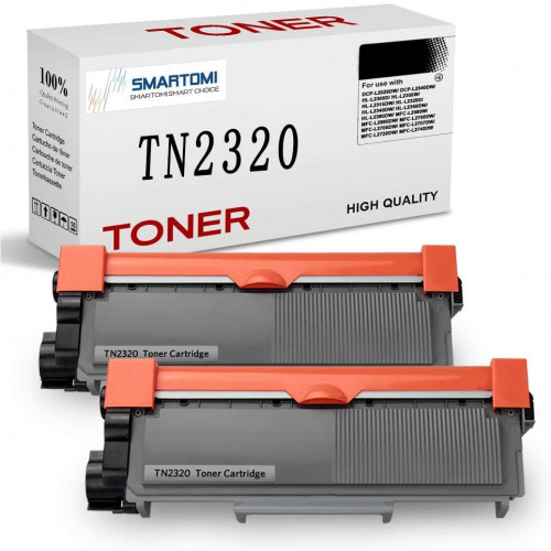 SMARTOMI Brother TN2320 TN2310 TN-2320 TN-2310 Compatible Toner Cartridges (Black, 2-Pack)