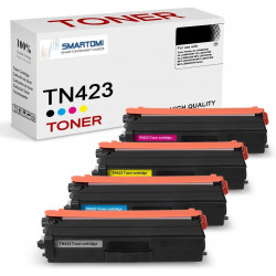 SMARTOMI 4PK TN423 TN421 Compatible KCMY Toner Cartridges