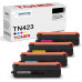 SMARTOMI 4PK TN423 TN421 Compatible KCMY Toner Cartridges